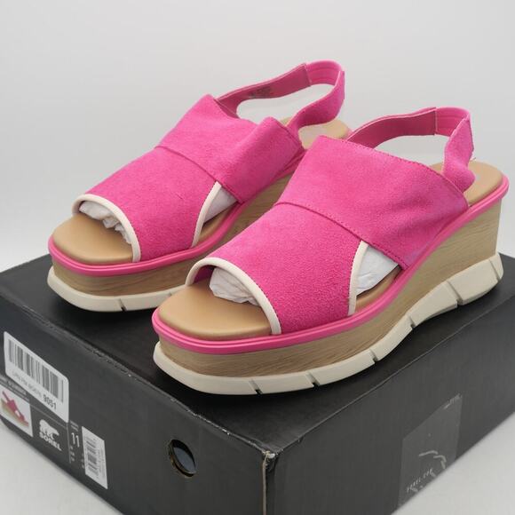 Sorel Shoes - NEW Sorel Women's 11 Joanie III Slingback Platform Strap Sandals Fuschia Pink